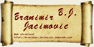 Branimir Jaćimović vizit kartica